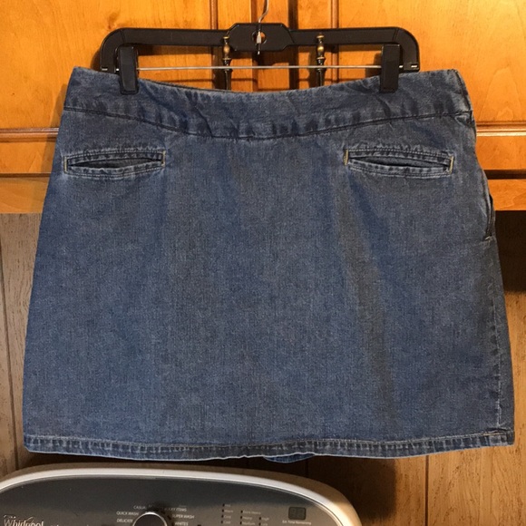 VINTAGE CHEROKEE SKIRT BLUE DISTRESSED WOMENS SIZE 14 - Picture 2 of 11